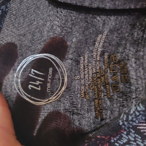 24/7 Maurices Black Floral Dress - Picture 2 of 5